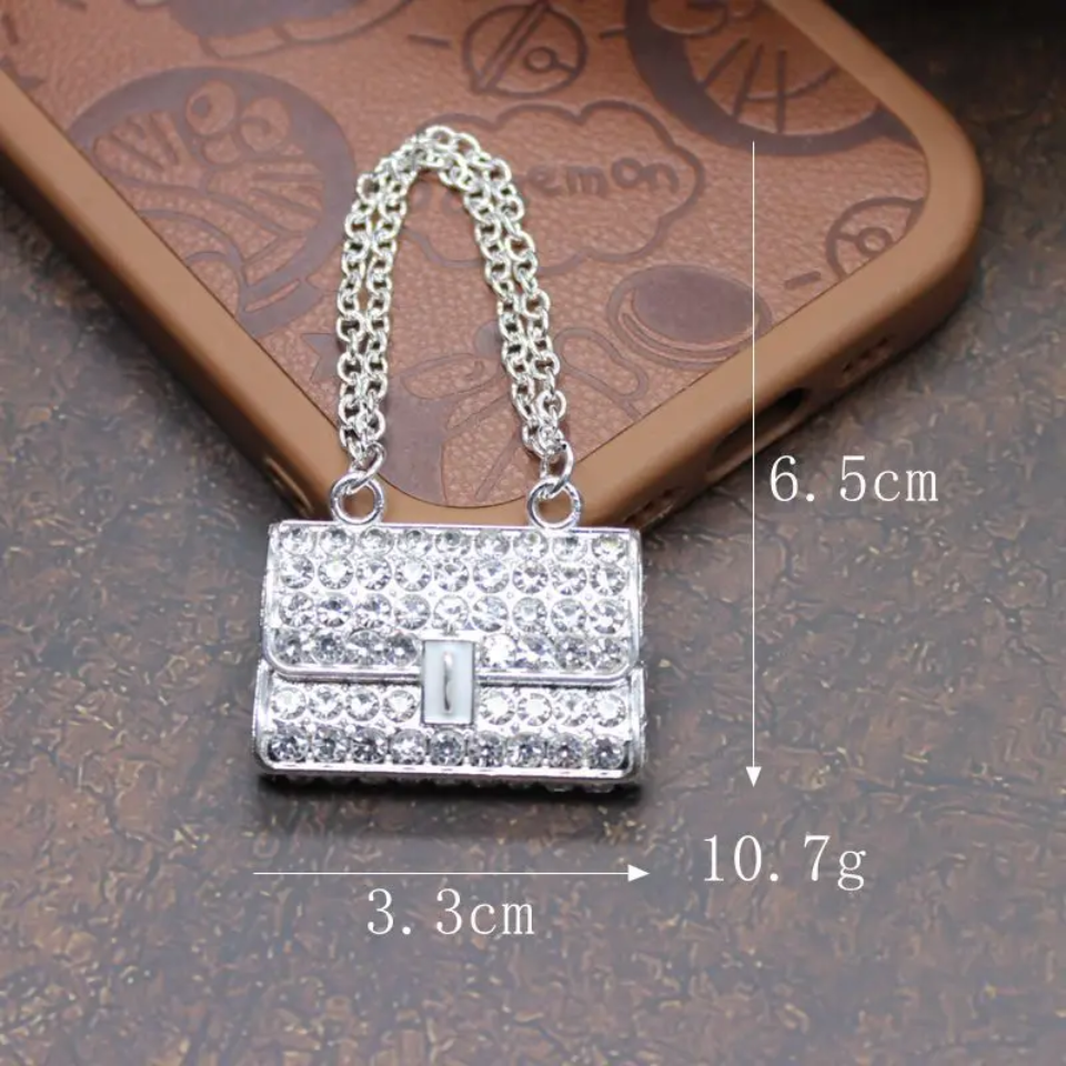 Rhinestone Handbag Purse For Dollhouse, Keychain, Jewelry Designs