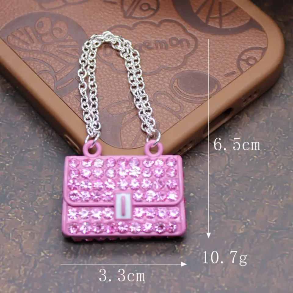 Rhinestone Handbag Purse For Dollhouse, Keychain, Jewelry Designs