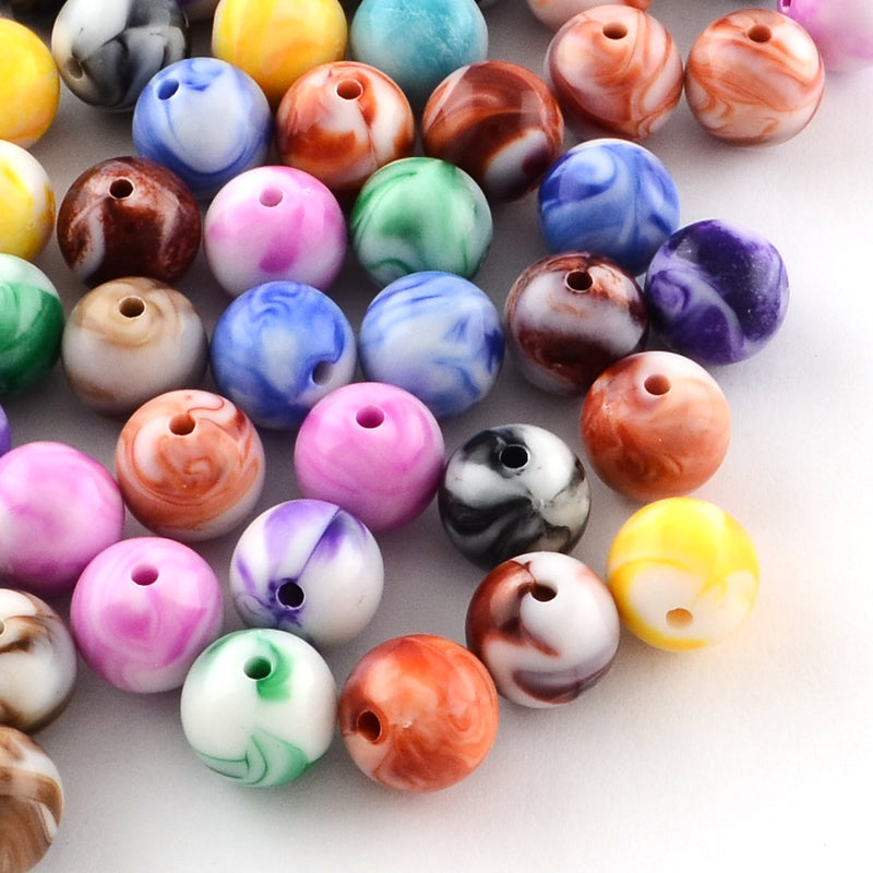 16mm Mixed Opaque Acrylic Round Beads